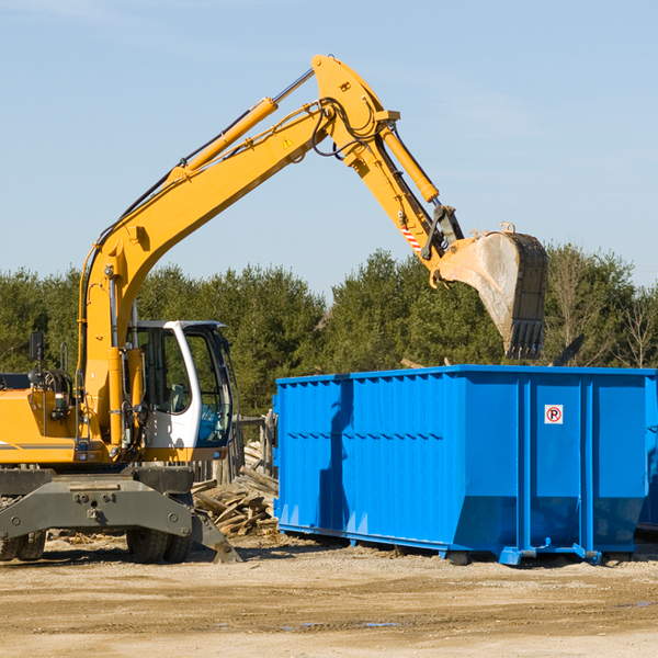 can i choose the location where the residential dumpster will be placed in Dysart IA